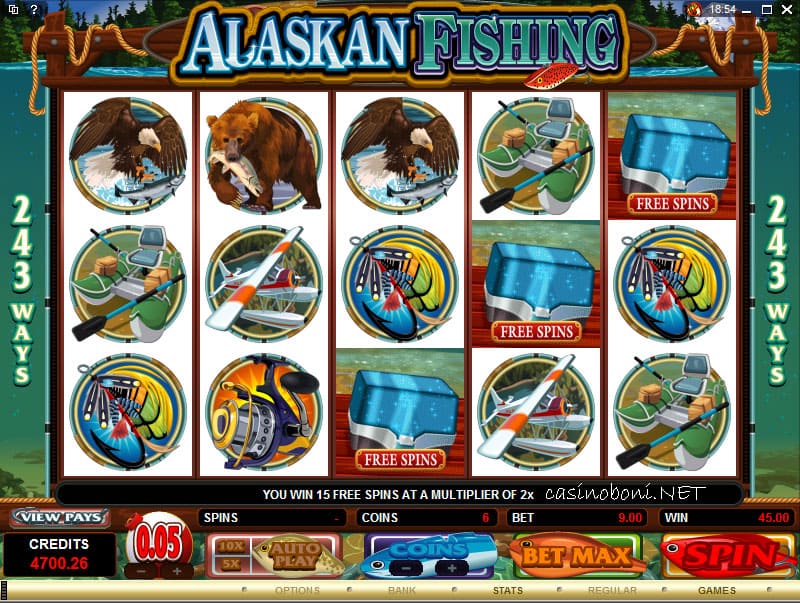  28 facher Gewinn im Freispiel Feature des Online Casino Slot - Alaskan Fishing im Golden Tiger Casino 