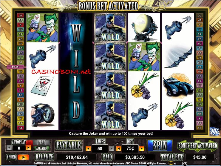  starker Liniengewinn am Online Casino Slot - Batman Slotautomat 