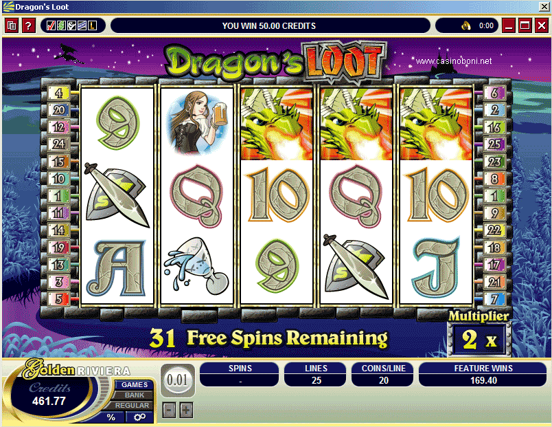 Dragons Loot Casino Videoslot im Bonus Spiel