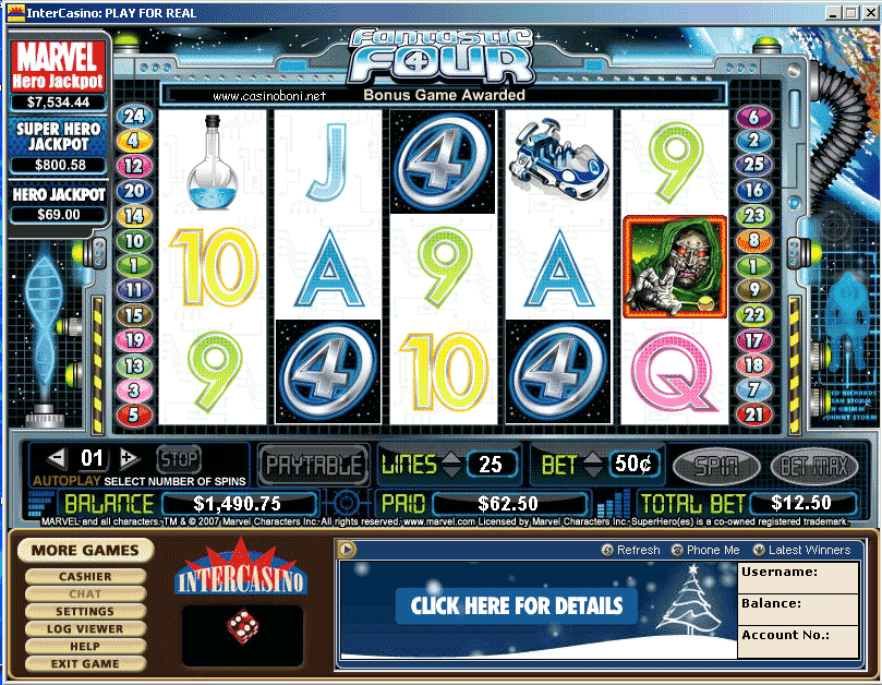 Fantastic Four - So wird das Casino Bonus Spiel bei diesem Slot gestartet