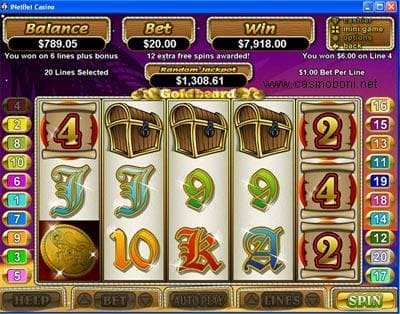 Online Casino Automatenspiele - Goldbeard Videoslot