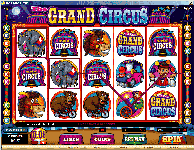 Grand Circus im Online Casino - Bild 1