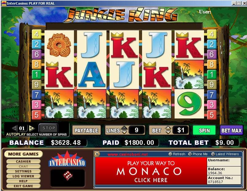 Casino Gewinne - 1800$ Scatter Gewinn bei Jungle King