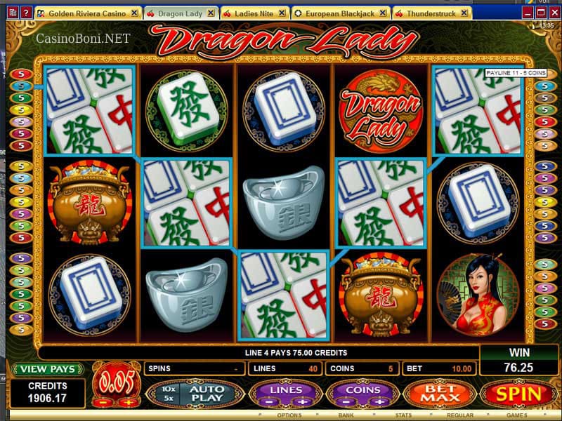  online den Casino Online Videoslot 'Dragon Lady' spielen und coole Gewinn abräumen 