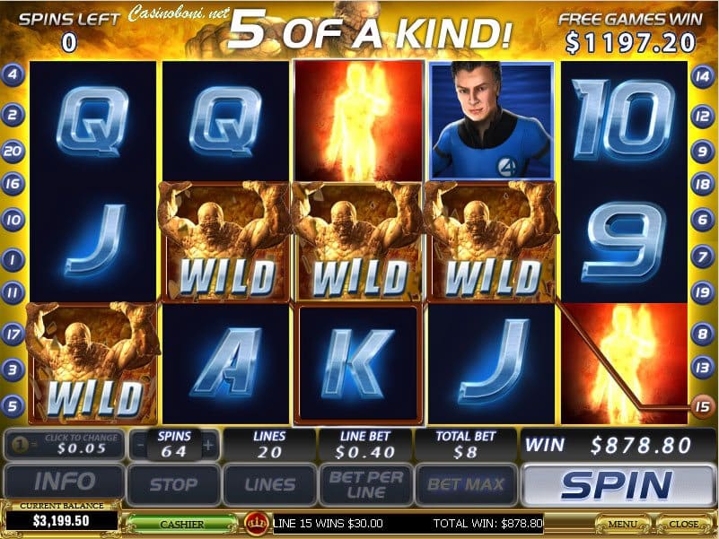  im Free Game Feature des Online Casino Slots Fantastic 4 durch Freezing Wilds coole Geldgewinne erzielen 