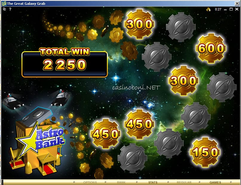 Casino Slot - The Great Galaxy Grab - bonusrunde 1 - Astro Bank