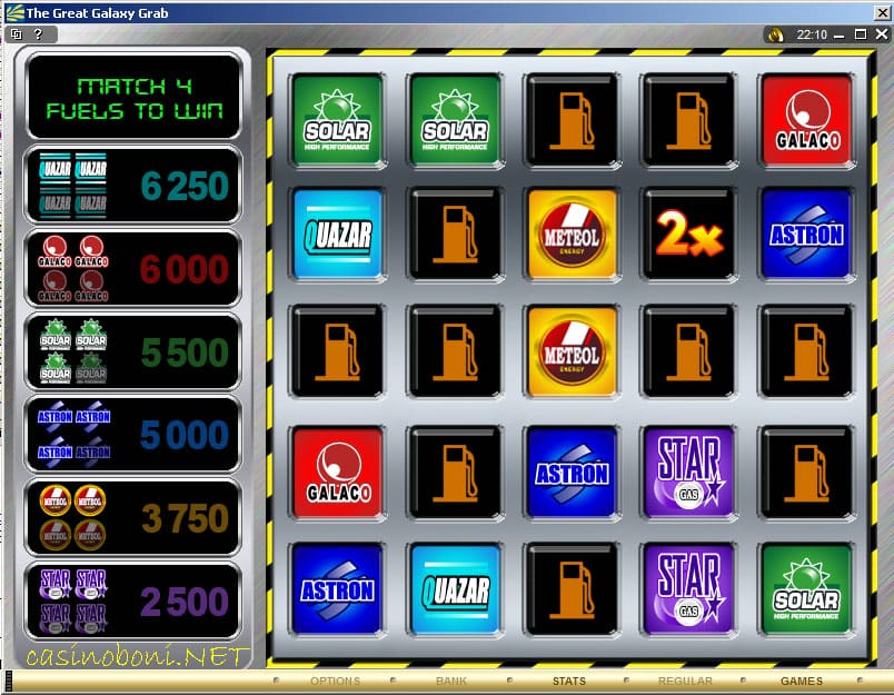 Casino Slot - The Great Galaxy Grab - Bonus Runde 2 - GAS Station