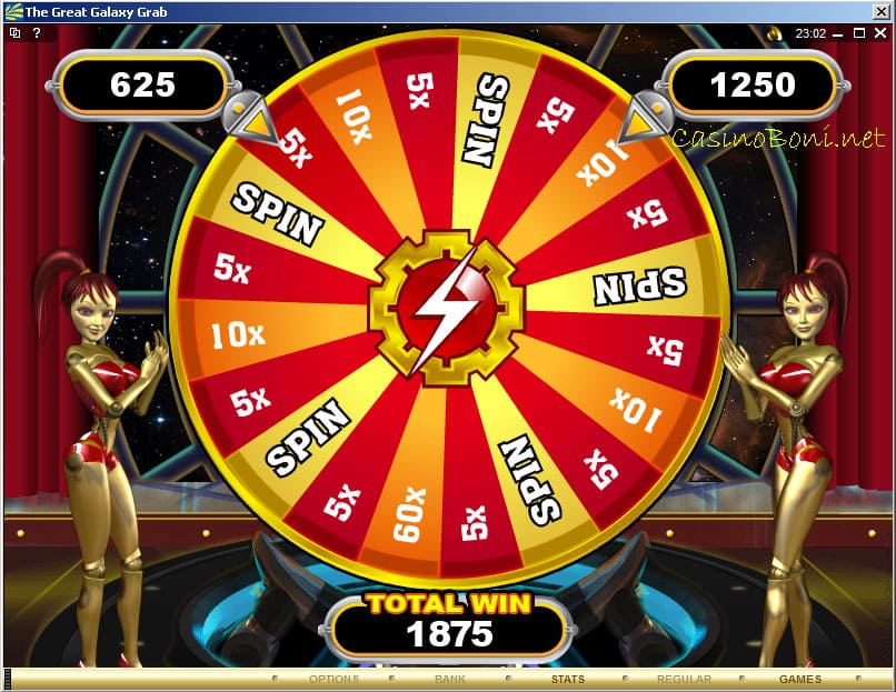 Internet Casino Slot - The Great Galaxy Grab - Casinobonus Runde 5 - CASINO Spin the Wheel