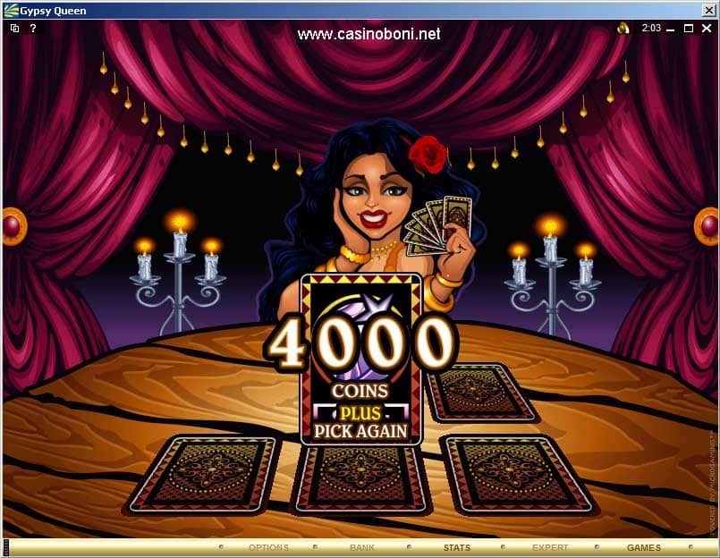 Gypsy Queen Bonusspiel mit Tarot Karten und Chance auf Jackpot