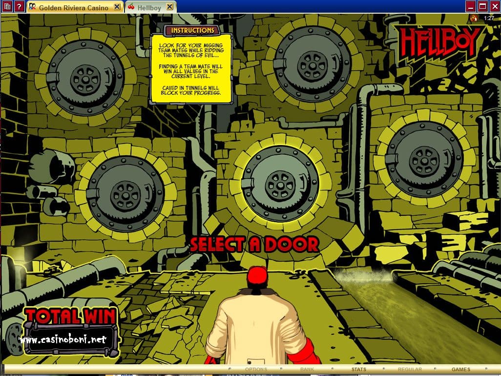  beweise dich im Underworld Bonus Spiel des Online Casino Videoslots Hellboy um tolle Geldpreise zu erzielen 