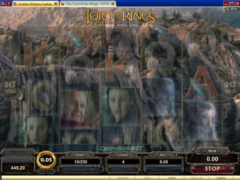  wundervolle Cinematic Spins sorgen beim Herr der Ringe Casino Videoslot f�r spannenden Ambiente 