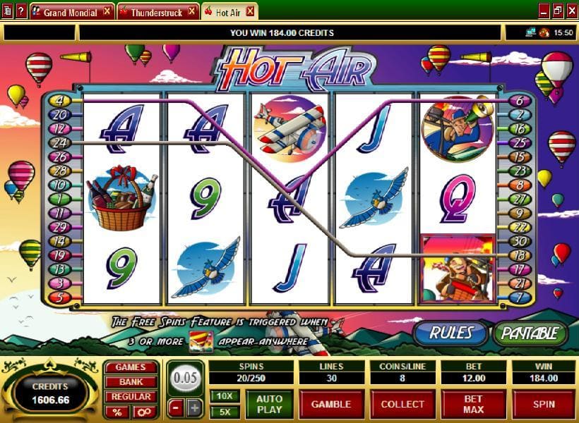  online  u.a. im Casino den Kasino Slot Hot Air spielen und coole Gewinne abräumen 