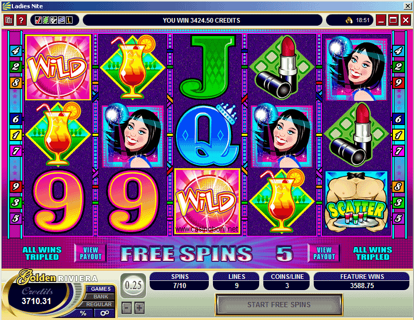 Top Casino Gewinn an der Ladies Nite Slotmachine im Online Casino Golden Tiger