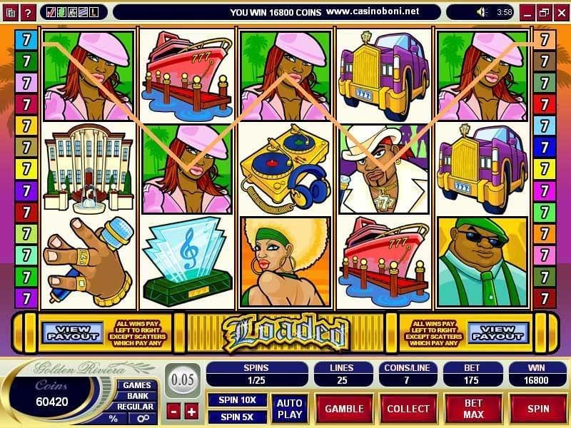 Loaded - der Multiple Choice Free Spin Slot im Microgaming Online Casino Golden Tiger