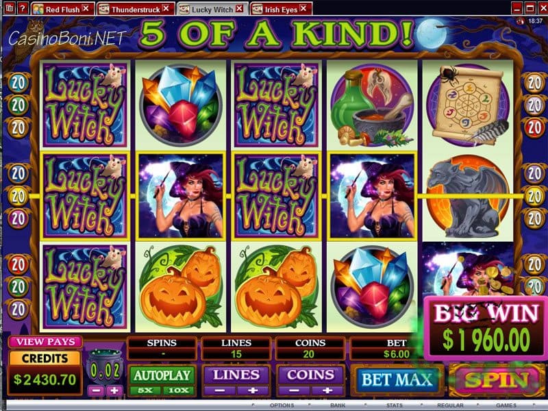  cooler 326 facher Casino Gewinn mit dieser fantastischen Gewinnkombination beim Casino Online Slotautomat - Lucky Witch 