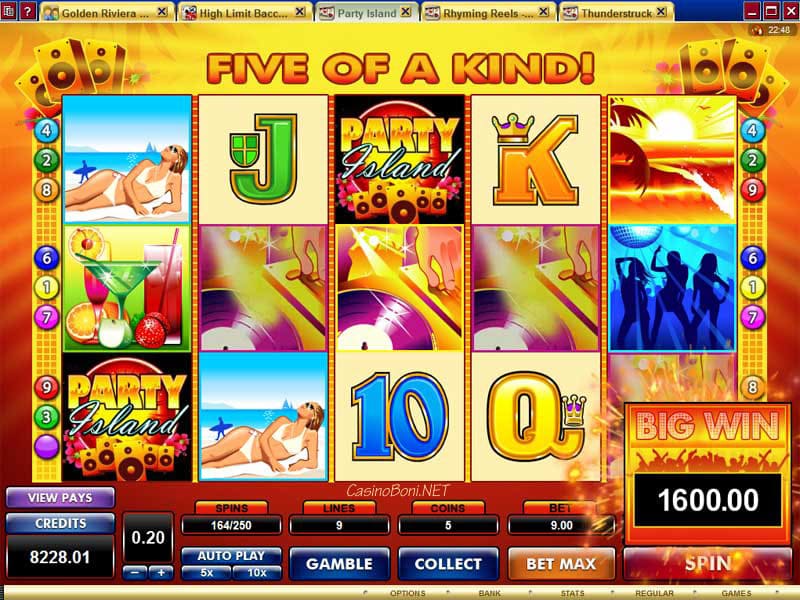  toller 177facher Casinogewinn durch diese volle Linie beim Online Casino Videolsot Party Island 