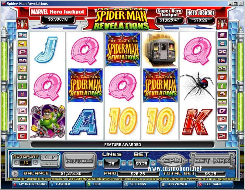 Casino Bonus Freispiel Slot - The amazing Spiderman