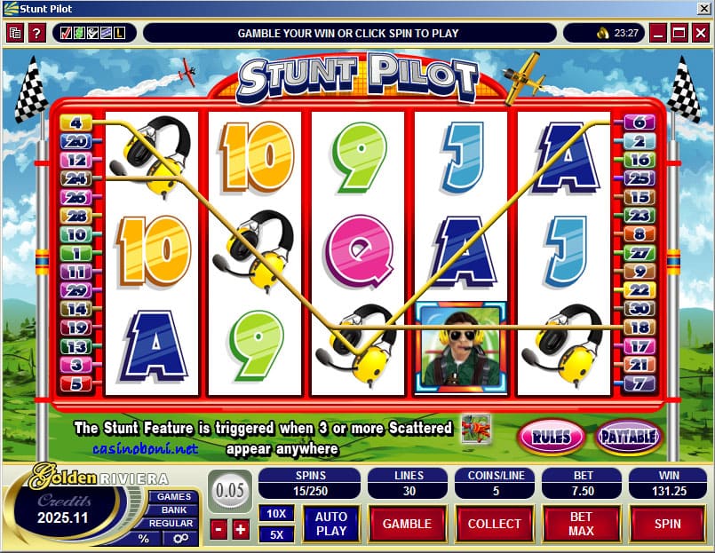 Stunt Pilot im Goldentiger Online Casino spielen und mit voller Linie dicke Gewinne absahnen 