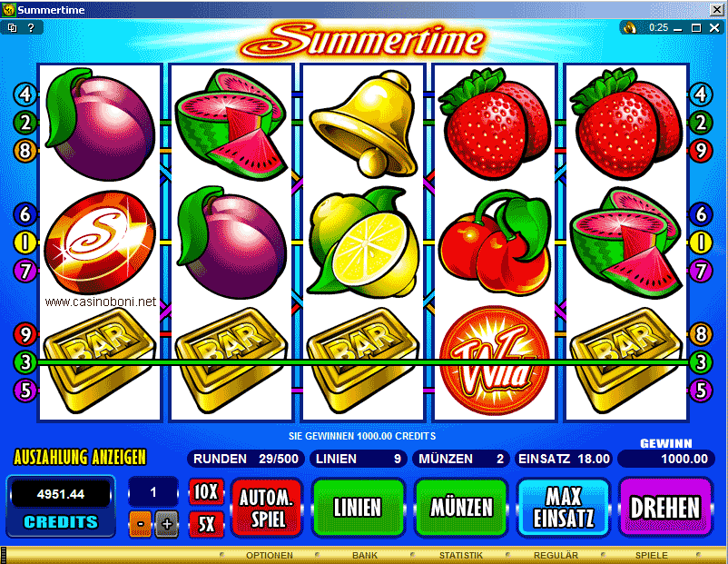 Casino Online - Summertime 5x BAR