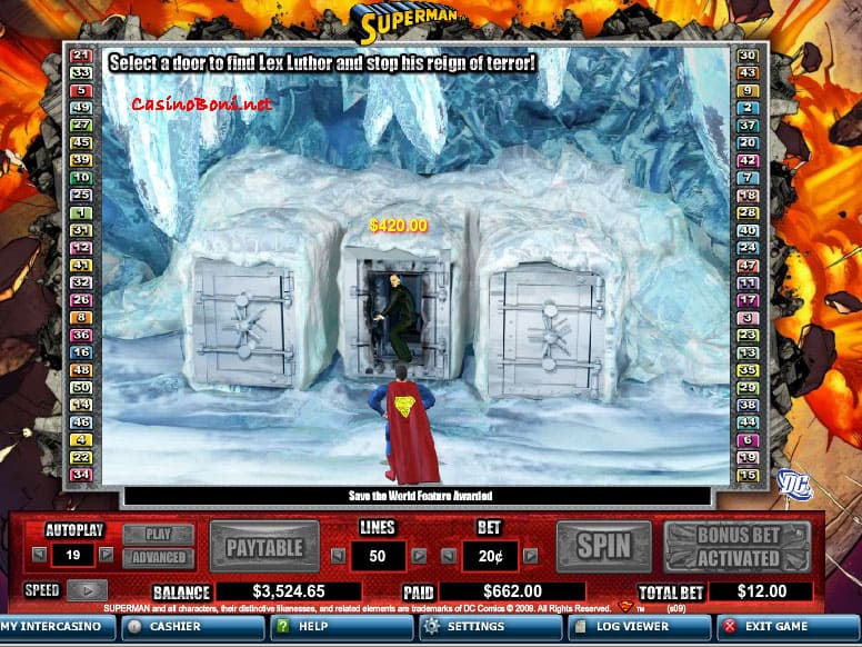  online den Casino Bonus Slot - Superman zocken und im Bonus Feature Lex Luther stoppen um coole Geldpreise abräumen 