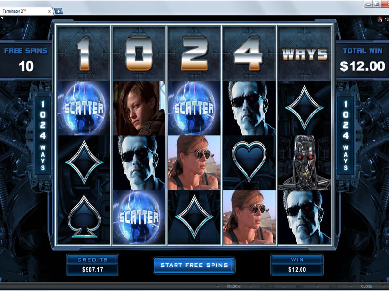 In den Freispielen des Terminator 2 Casino Slot stehen 1024 Gewinnwege zur Verfügung + morphing Funktion!
