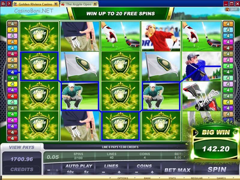  cooler Gewinn durch Multi-Wild im Online Casino Slot - The Argyle Open 