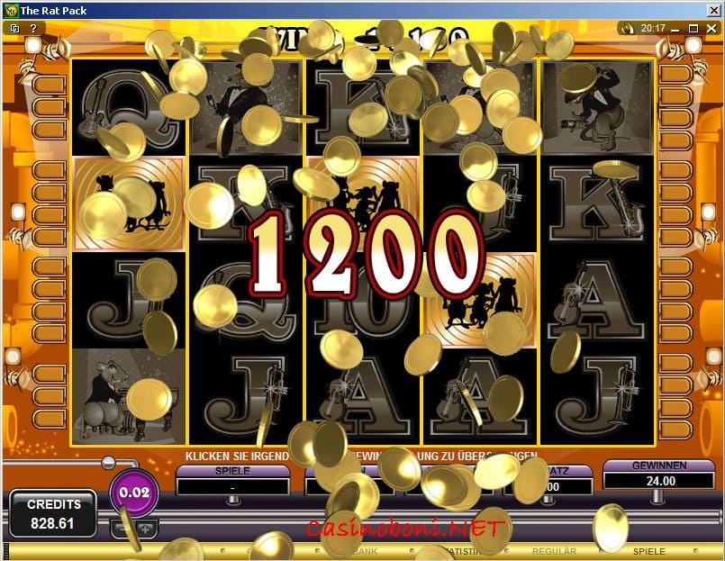 Online Casino Slotmachine - THE RAT PACK