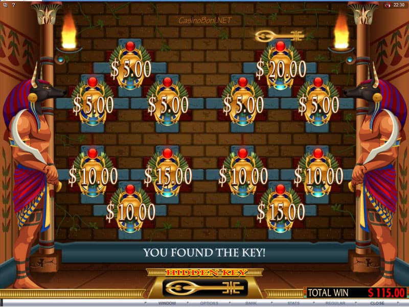  Alle Bonusgewinne in der ersten Schatzkammer abgeräumt, im Skarabäus Bonus Game des - Throne OF Egypt - Videoslot 