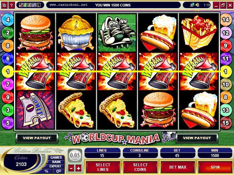 Soccer Worldcup Mania Slot jetzt in Microgaming Online Casinos